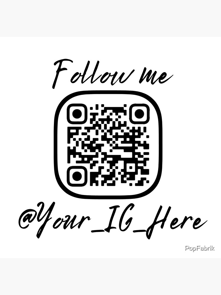  follow me ig instagram personal qr code influencer scannable