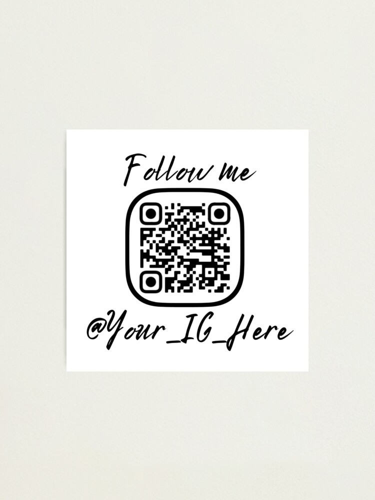  follow me ig instagram personal qr code influencer scannable