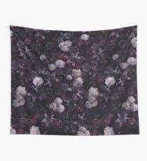 Midsummer Nights Dream #Dark Floral #Midnight #Black #Rose #Night Wall Tapestry
