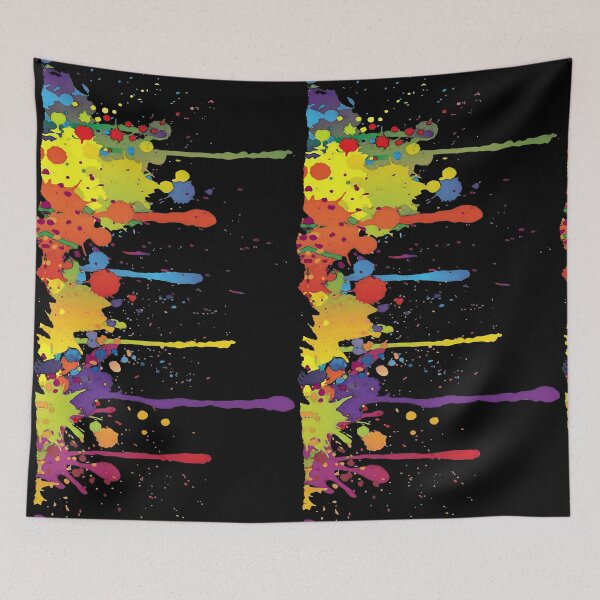 Item preview, Crazy multicolored running SPLASHES vertical designed and sold by EDDArt.