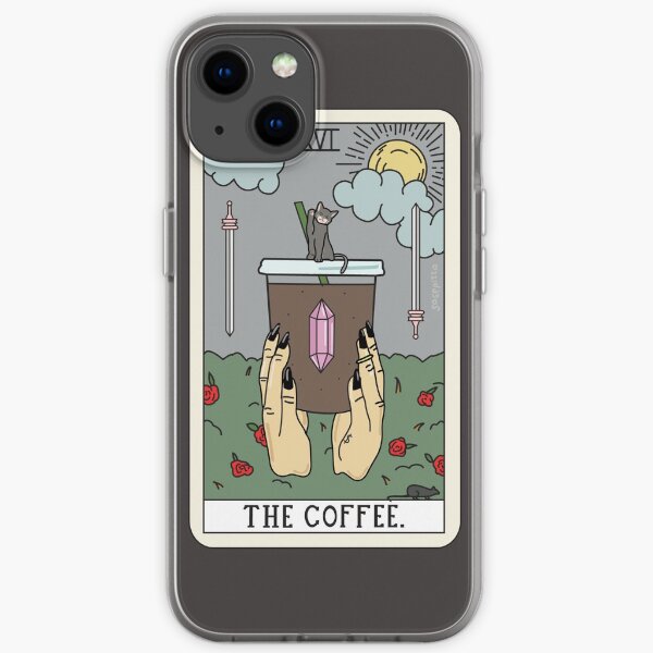 (Black) Coffee Reading iPhone Soft Case