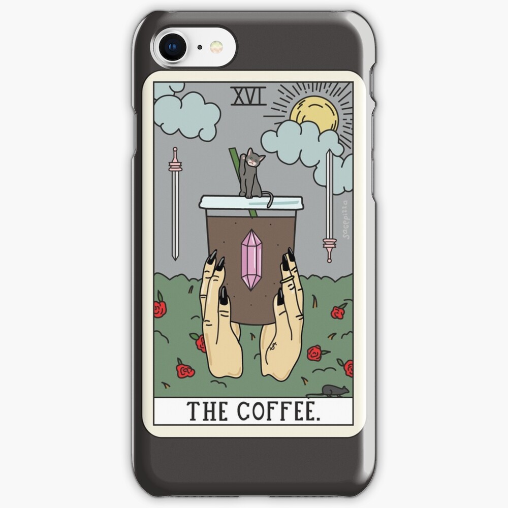 (Black) Coffee Reading iPhone Case & Cover