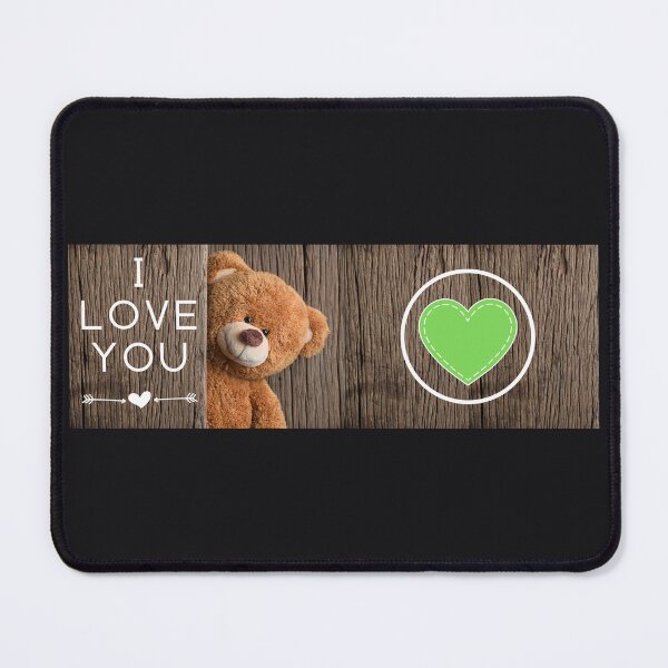 Item preview, I love you - Brown Bear - Green Heart  designed and sold by greenrange.