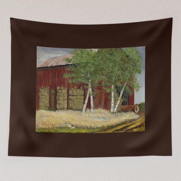 Item preview, OLD MAN WALKER'S BARN, Acrylic Painting, for prints and products designed and sold by Bob Hall©.