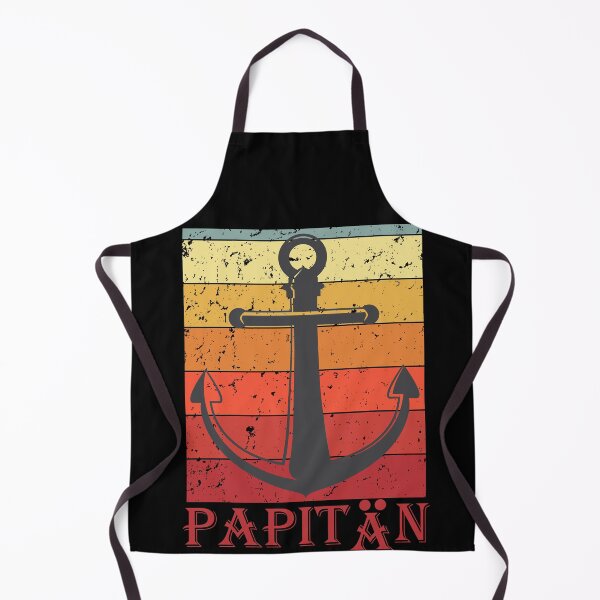 Aperçu de l'œuvre Herren Papitän | Papa und Kapitän Lustiges Retro Anker Vatertag créée et vendue par Nuqta.