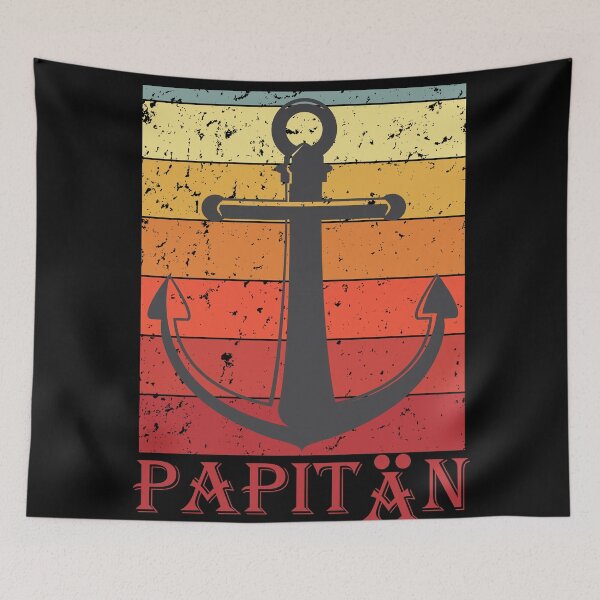 Item preview, Herren Papitän | Papa und Kapitän Lustiges Retro Anker Vatertag designed and sold by Nuqta.