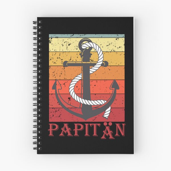 Aperçu de l'œuvre Herren Papitän | Papa und Kapitän Lustiges Retro Anker Vatertag créée et vendue par Nuqta.