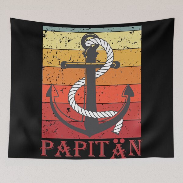 Item preview, Herren Papitän | Papa und Kapitän Lustiges Retro Anker Vatertag designed and sold by Nuqta.
