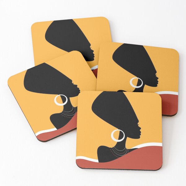 Item preview, contemporary African-inspired portrait artwork designed and sold by Bkstores.