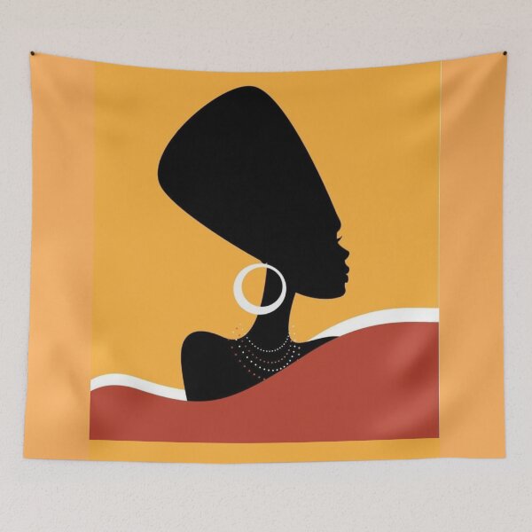 Item preview, contemporary African-inspired portrait artwork designed and sold by Bkstores.