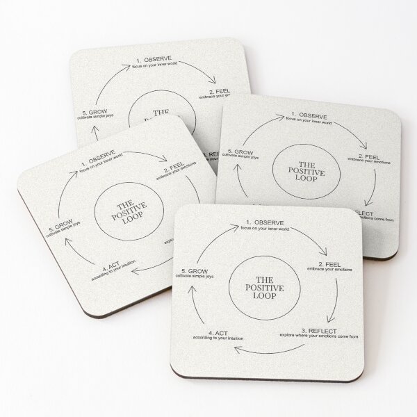 Item preview, The Positive Loop Saying designed and sold by apopofbeauty.