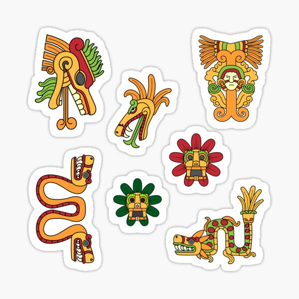 Item preview, Aztec Symbol Sticker Sheet 2 designed and sold by EsotericExposal.