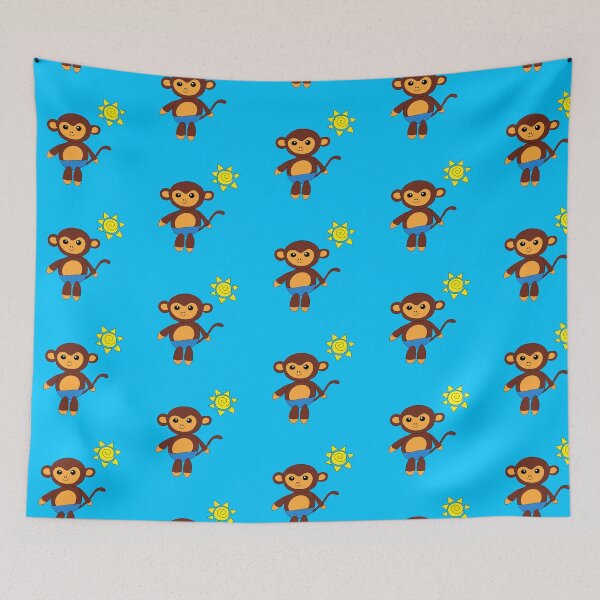 Item preview, Blue Beach Boy Monkey with Sun designed and sold by SoniasArtwork.