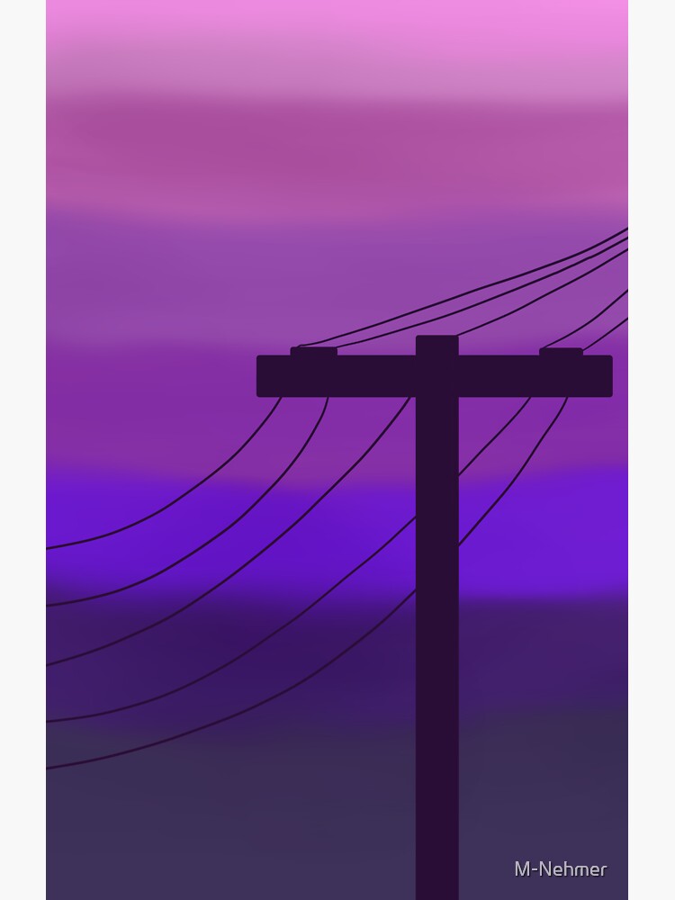"Purple Power Line" Sticker for Sale by MNehmer Redbubble