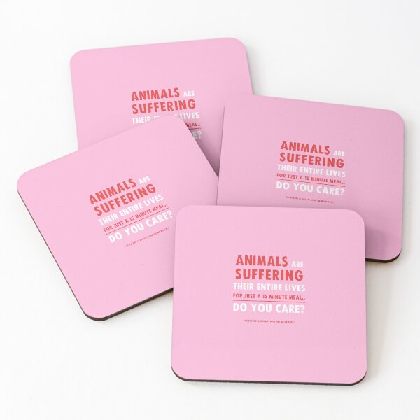 Item preview, Animals Are Suffering. Do You Care? Vegan Activist Design Pink designed and sold by katinkacares.