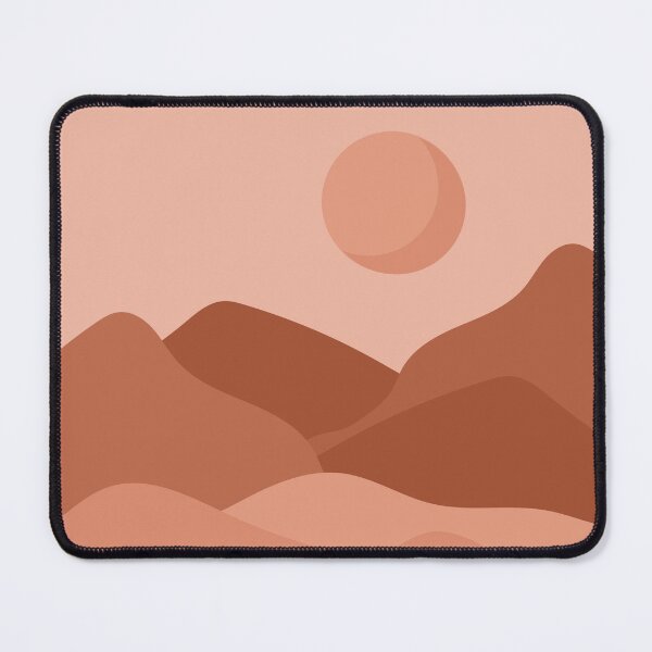Item preview, Terracotta Boho Landscape Earthy Aesthetic Mountains & Sun designed and sold by lovelyvibezzzz.