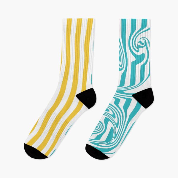 Item preview, Stripes and Swirls - Turquoise and Yellow  designed and sold by LAEC-Shop.