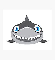cute happy shark face Photographic Print