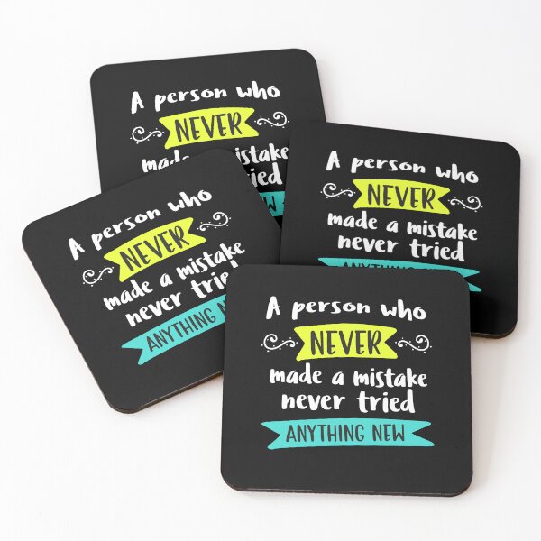 Item preview, A person who never made a mistake never tried anything new - mind control Quotes designed and sold by epicmarketing.
