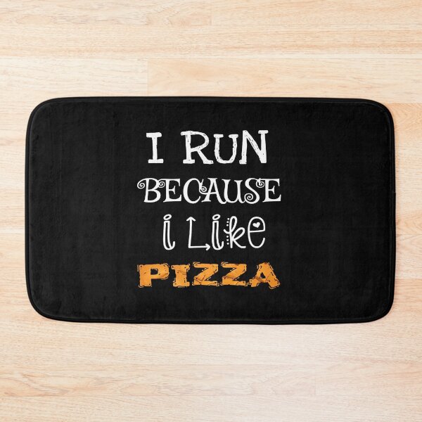 Item preview, I Run Because I Like Pizza designed and sold by ZubiyaArt.