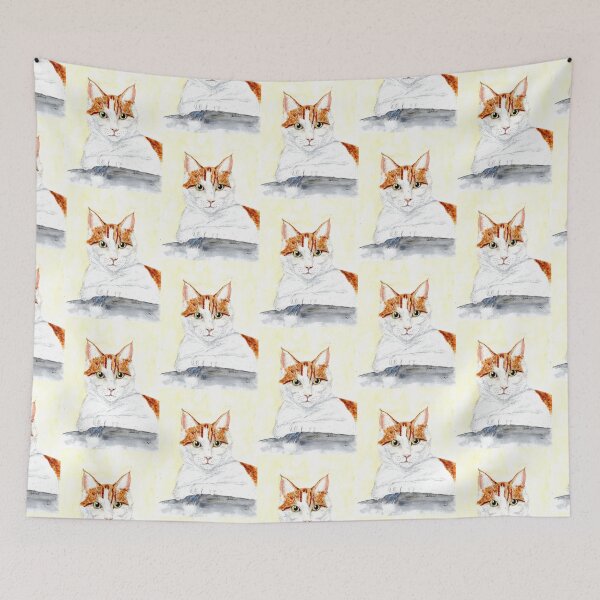 Item preview, Red and white cat designed and sold by Sandra  Steinke.
