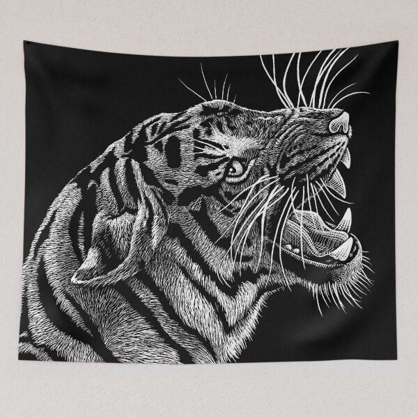 Item preview, Roaring Tiger Scratchboard Art designed and sold by StevenCrawley.