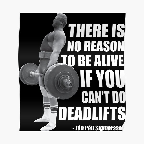 There Is No Reason To Be Alive If You Can't Deadlift Poster