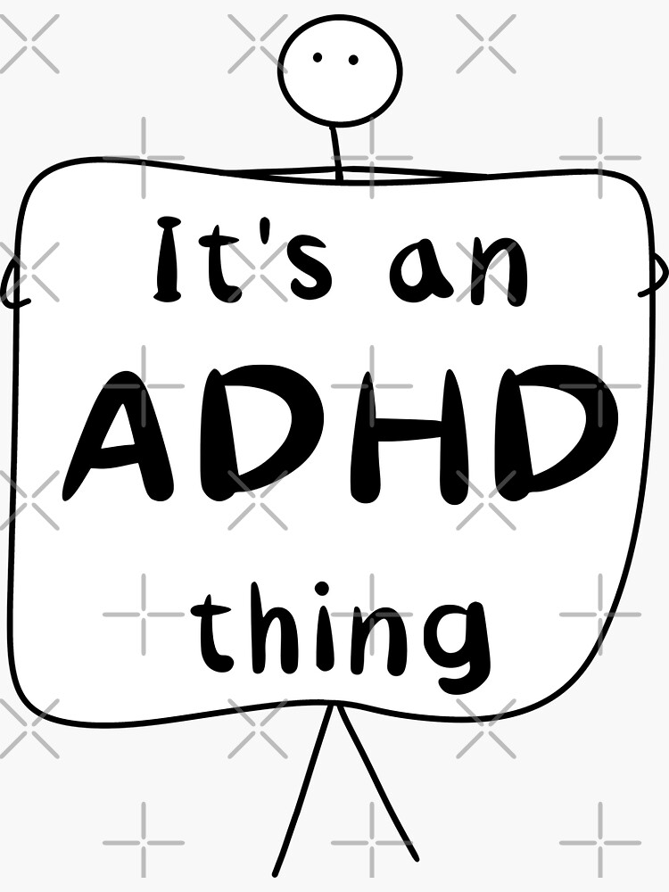 Thumbnail 3 of 3, Sticker, It’s an ADHD thing - funny ADHD quote - white designed and sold by Fatamimosh.