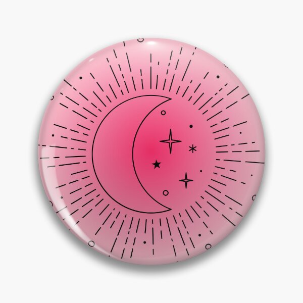 Item preview, Aesthetic pink gradient moon circle design  designed and sold by Holly-berry-art.
