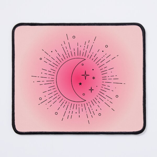 Item preview, Aesthetic pink gradient moon circle design  designed and sold by Holly-berry-art.