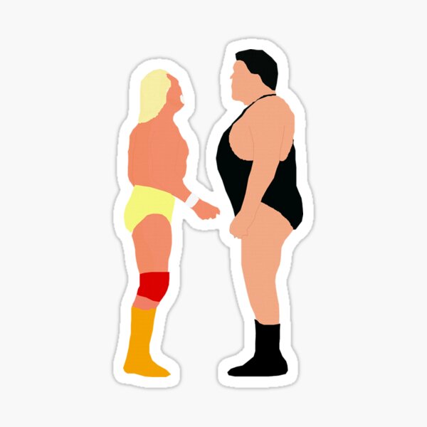 An.dre With His Competitor Ho.ga.n On Mat Sticker