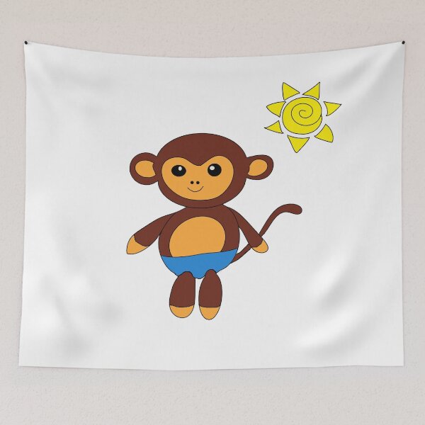 Item preview, Beach Boy Monkey with Sun designed and sold by SoniasArtwork.