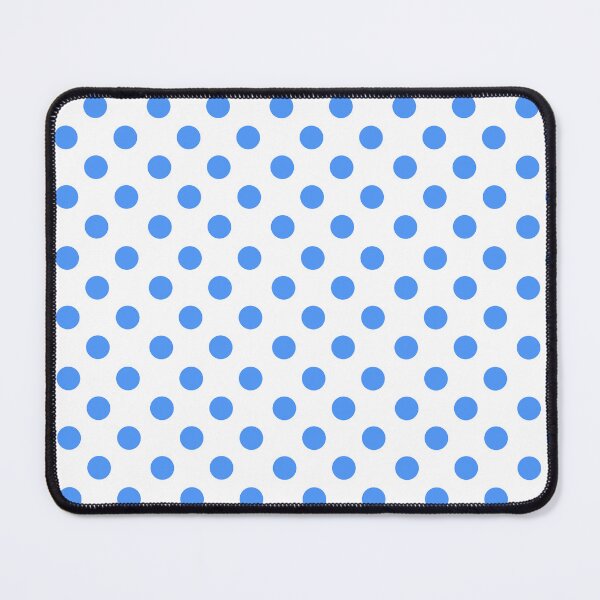 Item preview, White with Sky Blue Polka Dots designed and sold by TheFrostedDonut.