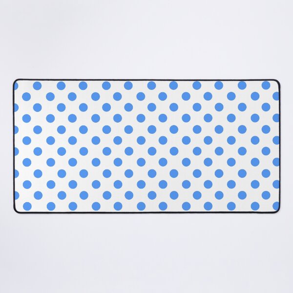 Item preview, White with Sky Blue Polka Dots designed and sold by TheFrostedDonut.