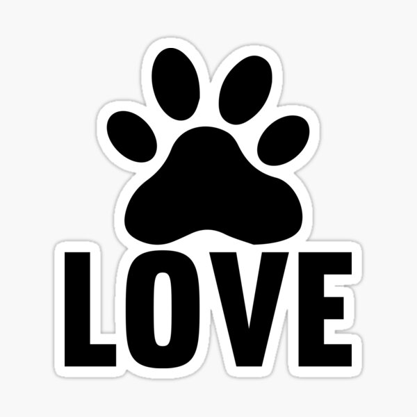 Paws Love Sticker