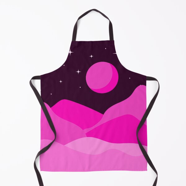 Item preview, Dreamy Pink Night Boho Landscape Aesthetic Mountains & Moon designed and sold by lovelyvibezzzz.