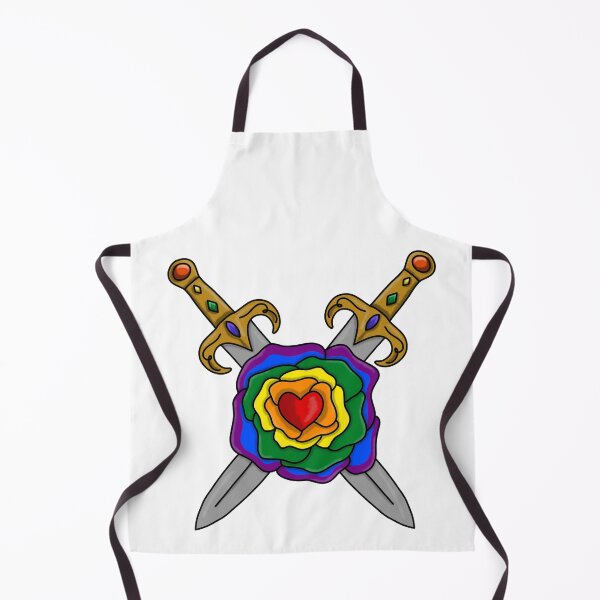 Item preview, LGBTQ Rose with Swords designed and sold by Rotting Trove.