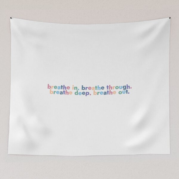 Item preview, Breathe in breathe through breathe deep breathe out pastel rainbow designed and sold by taylor-lang.
