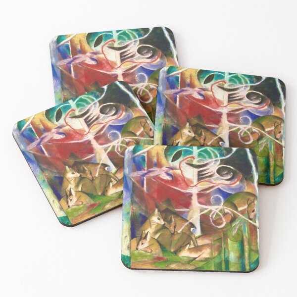 Item preview, Deer in the Forest by Franz Marc designed and sold by WonderweissStudio.
