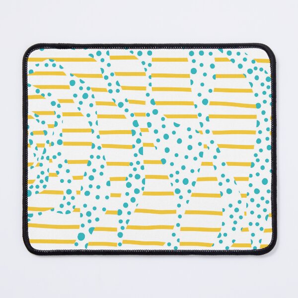 Item preview, Spots and Stripes 2 - Turquoise and Yellow designed and sold by LAEC-Shop.