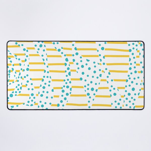 Item preview, Spots and Stripes 2 - Turquoise and Yellow designed and sold by LAEC-Shop.