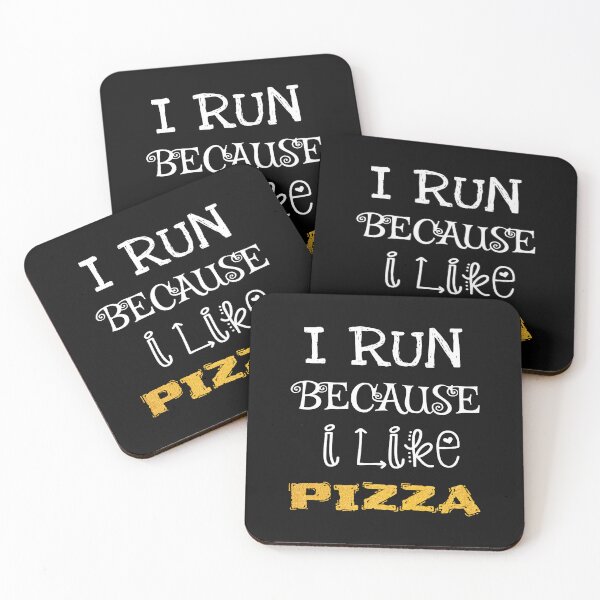Item preview, I Run Because I Like Pizza designed and sold by ZubiyaArt.