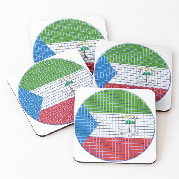 Item preview, Equatorial Guinea Flag Rounded - Squares Pixel  designed and sold by MoonElite.