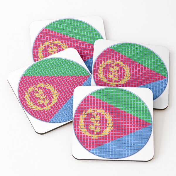 Item preview, Eritrea Flag Rounded - Squares Pixel  designed and sold by MoonElite.