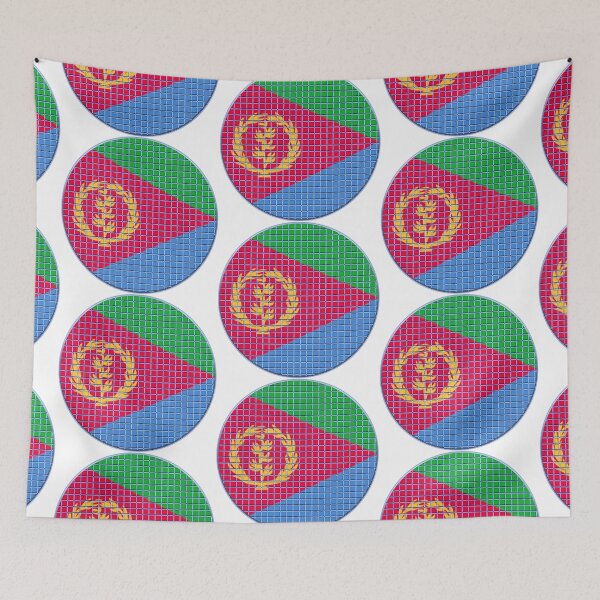 Item preview, Eritrea Flag Rounded - Squares Pixel  designed and sold by MoonElite.