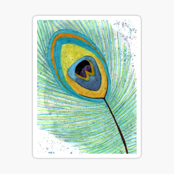 Peacock Feather Sticker For Sale By Armenda88 Redbubble 6470