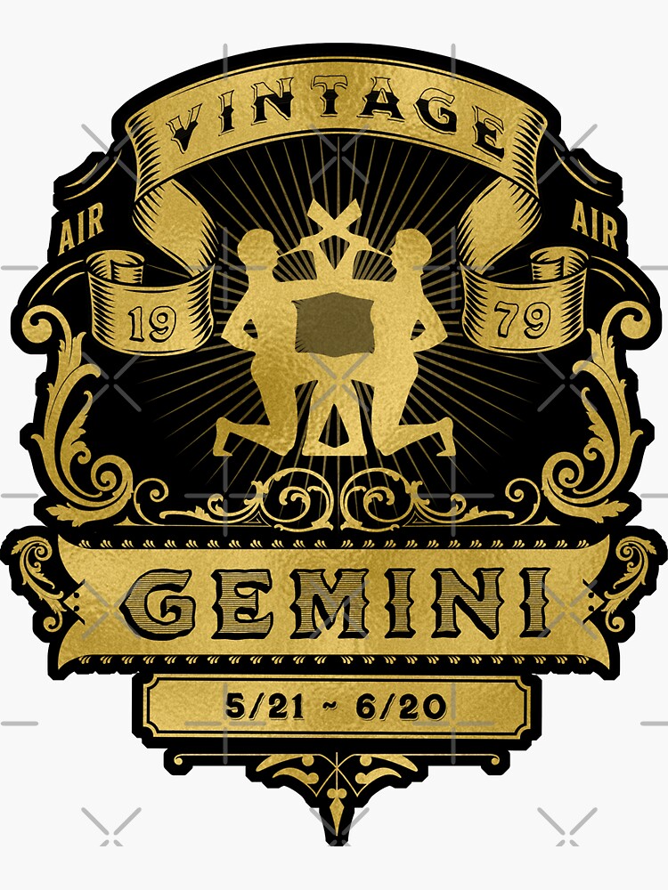 The Zodiac Sign of Gemini Golden Vintage 1979