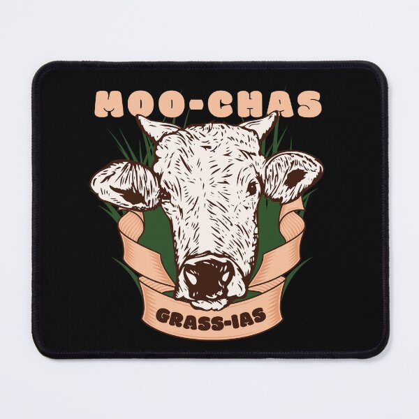 Item preview, Moo-Chas Grass-Ias Animal Pun designed and sold by OmmeDesigns.