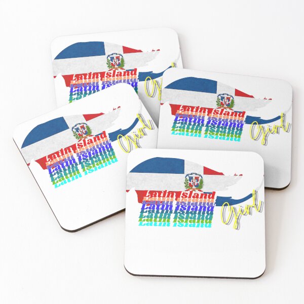 Item preview, Latin Island Girl dominican republic, paint swatch of flag designed and sold by LatinLove22.