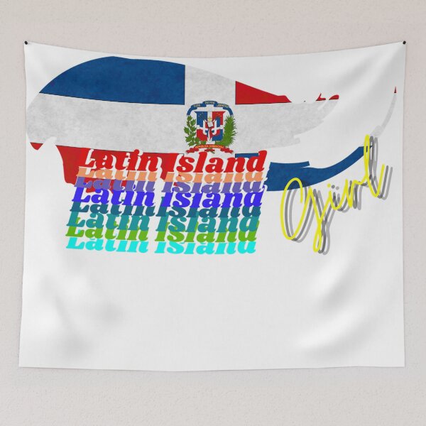 Item preview, Latin Island Girl dominican republic, paint swatch of flag designed and sold by LatinLove22.